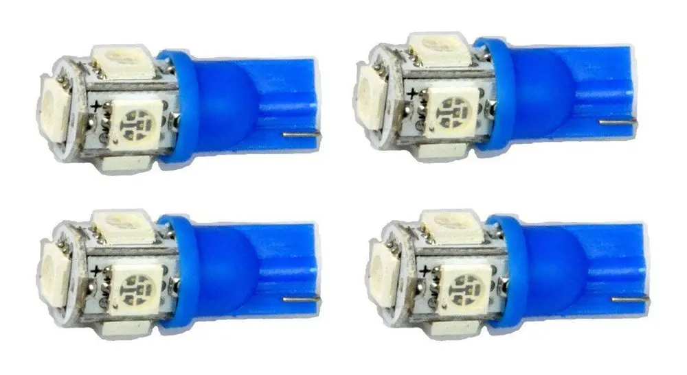 Из светодиодов автомобильные фары лампы синий T10 5050 5 SMD 194 168 ( из 4 )|t10 bulb led|t10 led light