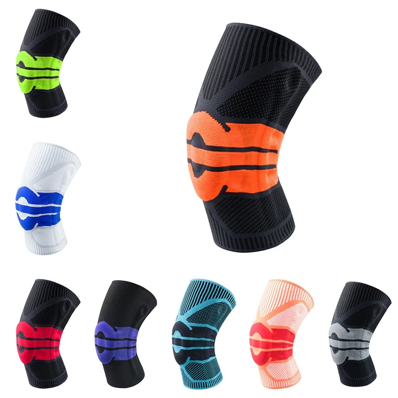 

3D плетеные силиконовые наколенники, компрессионный рукав с принтом, нейлоновый спандекс, спортивные фиксаторы, защита для волейбола, менис...