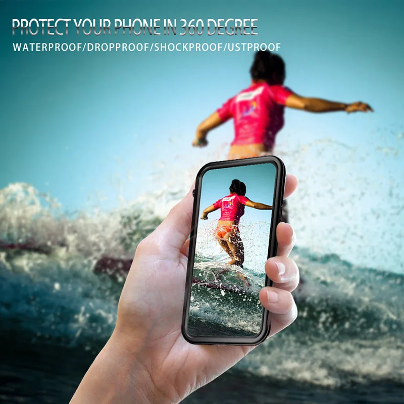 

for iPhone 11 Pro X XR XS Max Shockproof Case Full Body Protect IP68 Waterproof Case for iPhone 8 7 6 6S Plus Diving Phone Shell