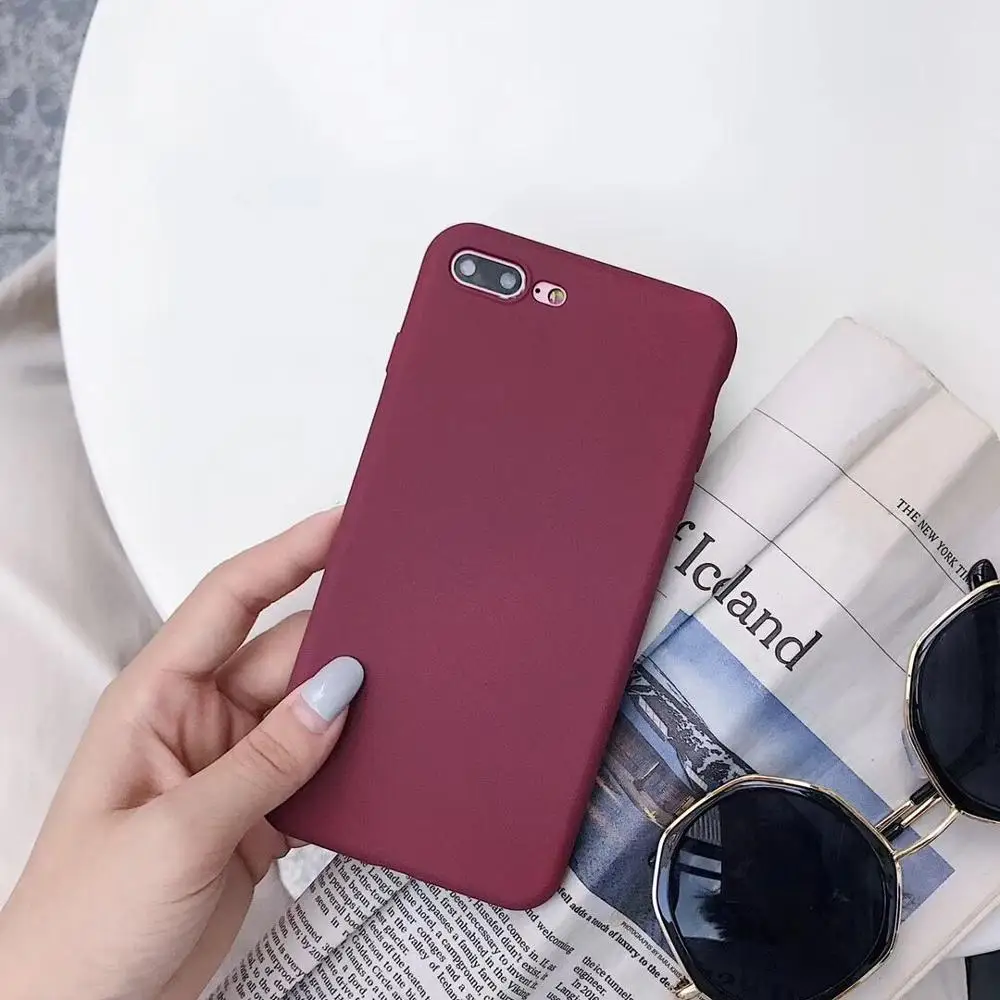 WN Роскошный песчаник матовый Силиконовый чехол для SamSung Galaxy S6 S7 Edge S8 S9 S10 Plus S10E Note 3 4 5 8 9 Мягкий Нескользящий чехол Fundas - Цвет: WN