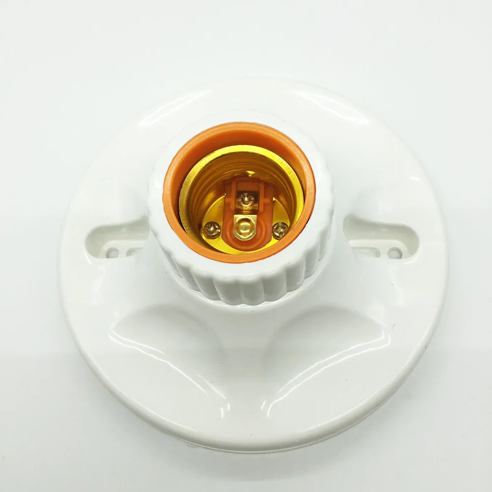 

E27 LED Light Bulb Holder Round Square Fitting Socket with US Plug Switch E27 Base Hanging Lamp Socket for Home 6A 110V-220V