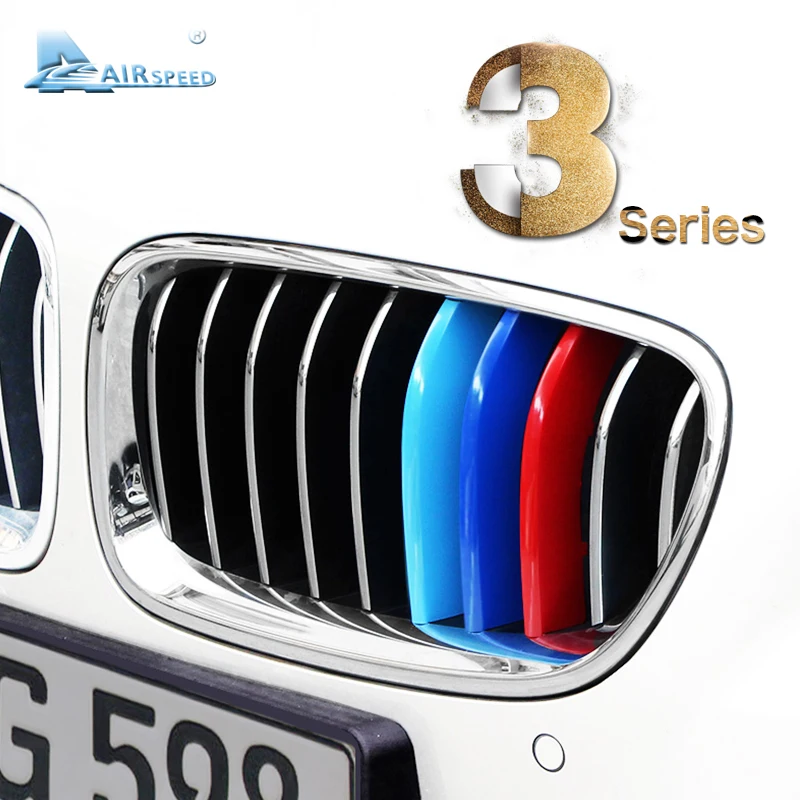

Airspeed для BMW 3 серии E90 F30 F34 3 GT 3D Автомобильные передние накладки на гриль полосы Автоспорт декоративные полосы аксессуары автостайлинг