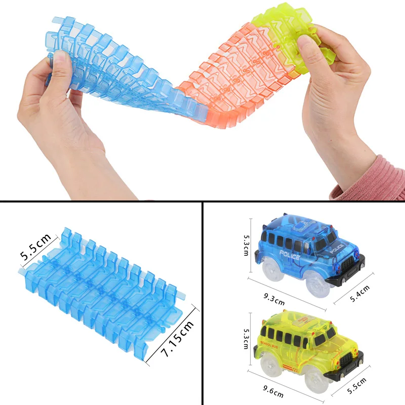 Электроника LED автомобиль волшебный трек с мигающими огнями развивающие игрушки