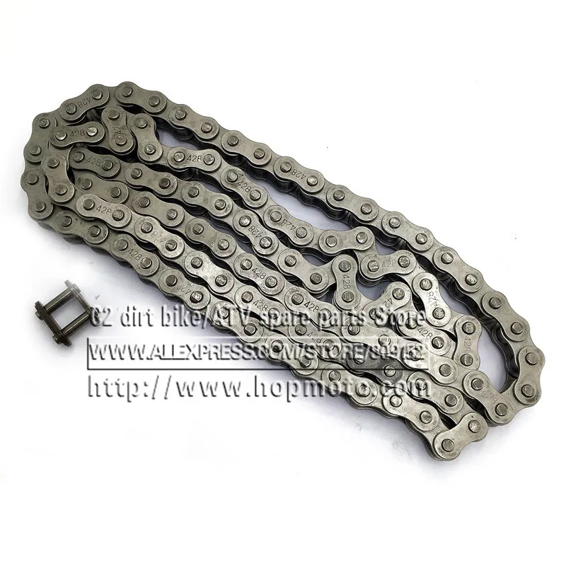 

#428 102 104 106 108 110 LINKS DRIVE CHAIN WITH CHAIN RING FOR PIT PRO DIRT BIKE ATV QUAD 125cc 140cc 150cc Chinese