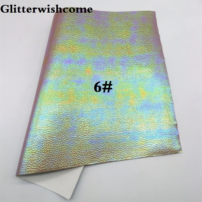 Glitterwishcome 21X29 см A4 размер винил для бантов металлическим тиснением Кожа личи Fabirc искусственная кожа листы для бантов, GM107A