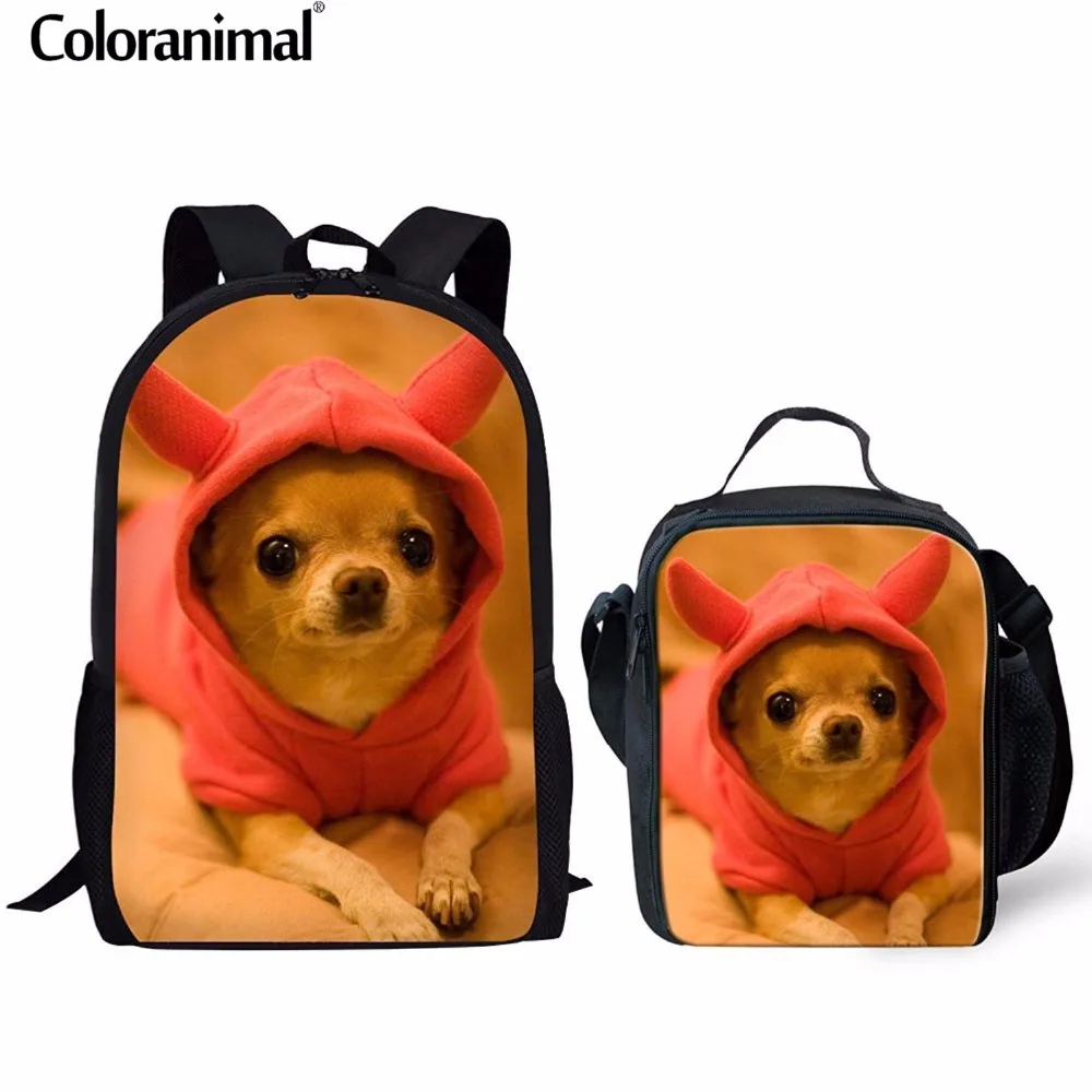 Школьный ранец Coloranimal для чихуахуа милый детский рюкзак с принтом учеников