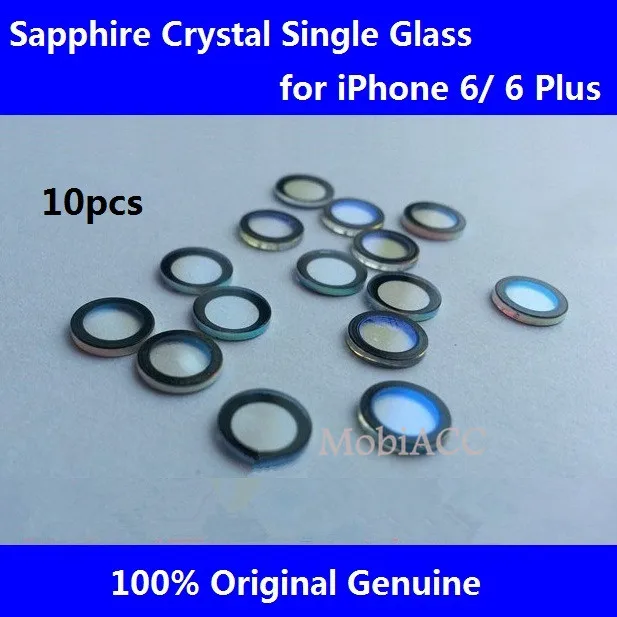 

10pcs/Lot Original Camera Lens for iPhone 6/ iPhone 6 Plus;Sapphire Crystal Single Glass Without Frame+3M Sticker