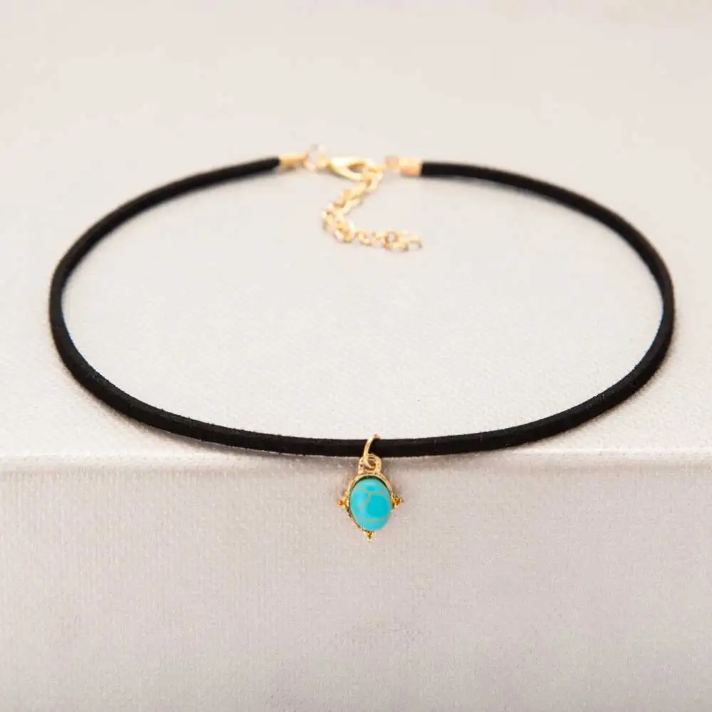 FAMSHIN 3 шт набор чёрный бархатный в стиле панк полоску Чокеры с камнями ожерелье s