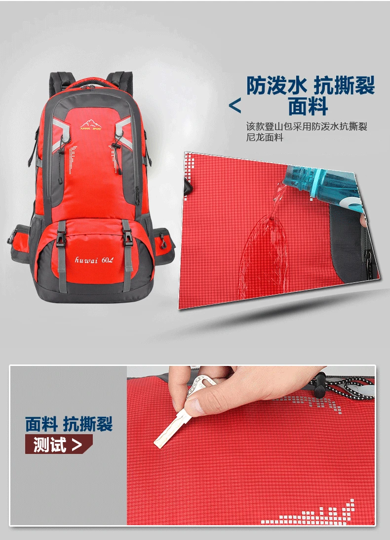 LOOZYKIT 60L/40L рюкзак мужской нейлоновый рюкзак с подзарядкой через usb рюкзак школьный рюкзак для подростка рюкзаки для путешествий женский сумка для улицы