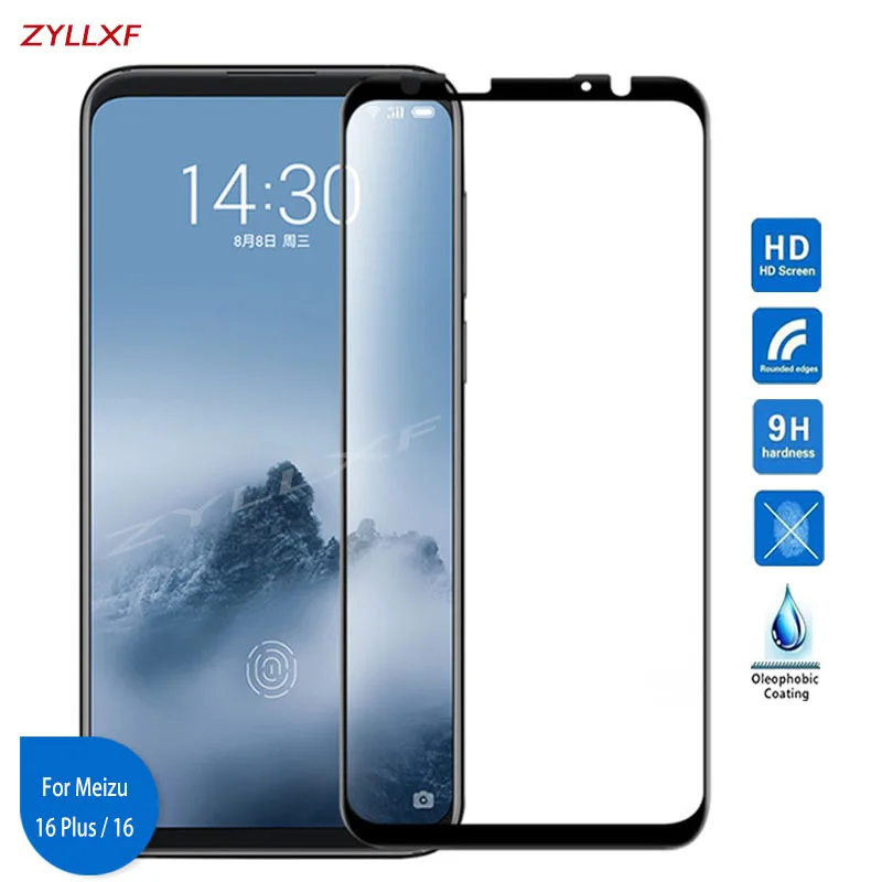 Для Meizu 16th Plus полное покрытие Закаленное стекло Защитная пленка 9H защитная на