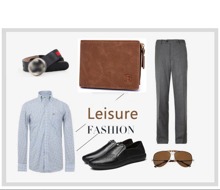 Мужские кошельки с застежкой-молнией из искусственной кожи мужской маленький