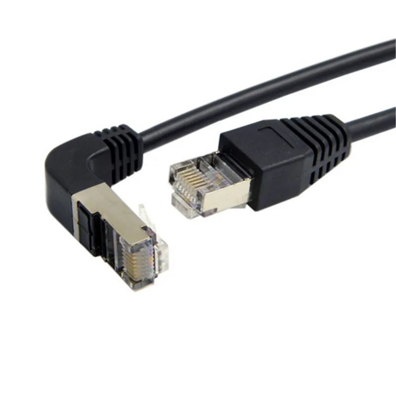 Патч корд 8P8C STP Cat 5e Lan Ethernet под углом 90 градусов 50 см|patch cord|lan ethernetcat |