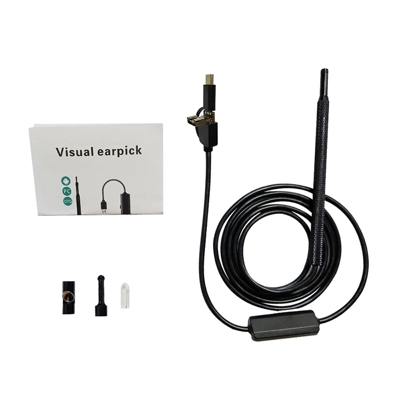 USB-ear-endoscope 3 в 1 wifi USB эндоскоп Отоскоп камера для телефона Android PC, водонепроницаемый беспроводной визуальный очиститель уха - Цвет: USB-ear-endoscope