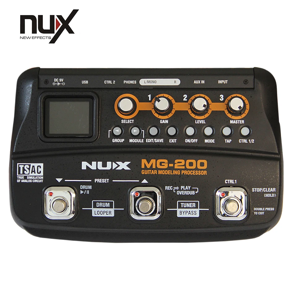 Новинка процессор для моделирования гитары NUX MG 200 многофункциональный 55 моделей