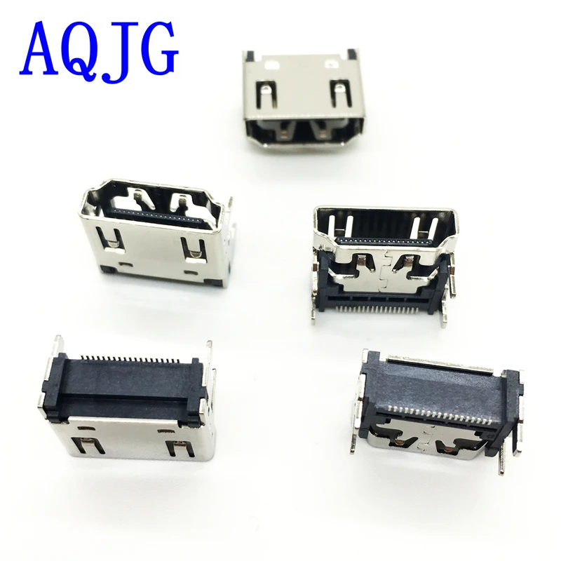 10 шт. HDMI 19-Pin SMD PCB Женский 180 градусов разъем типа А DIY