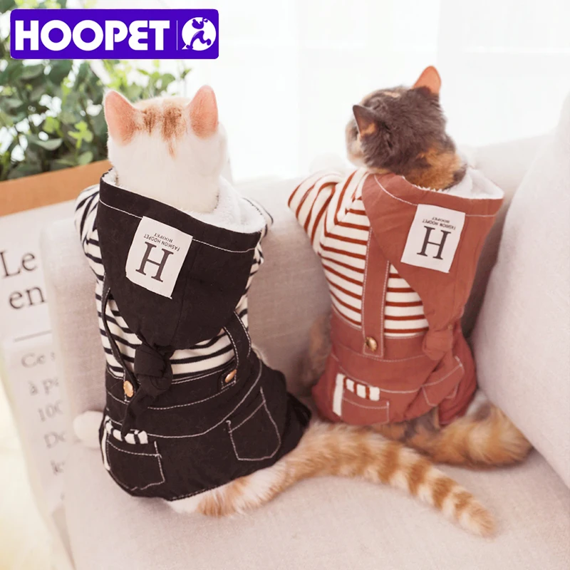 HOOPET Теплая зимняя одежда для кошек бульдогов пальто большой размер четыре фута