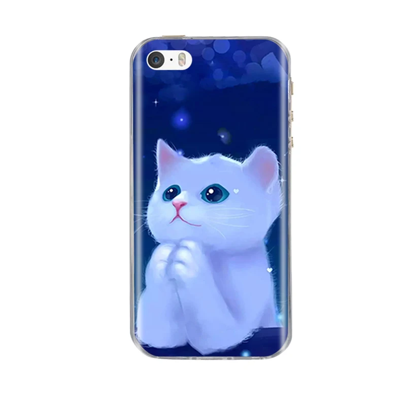 Phone Case For iPhone 5S Cover Soft Silicon Shell 5 5s 6 6s 7 8 x Cute Apple SE X Cases | Мобильные телефоны и аксессуары