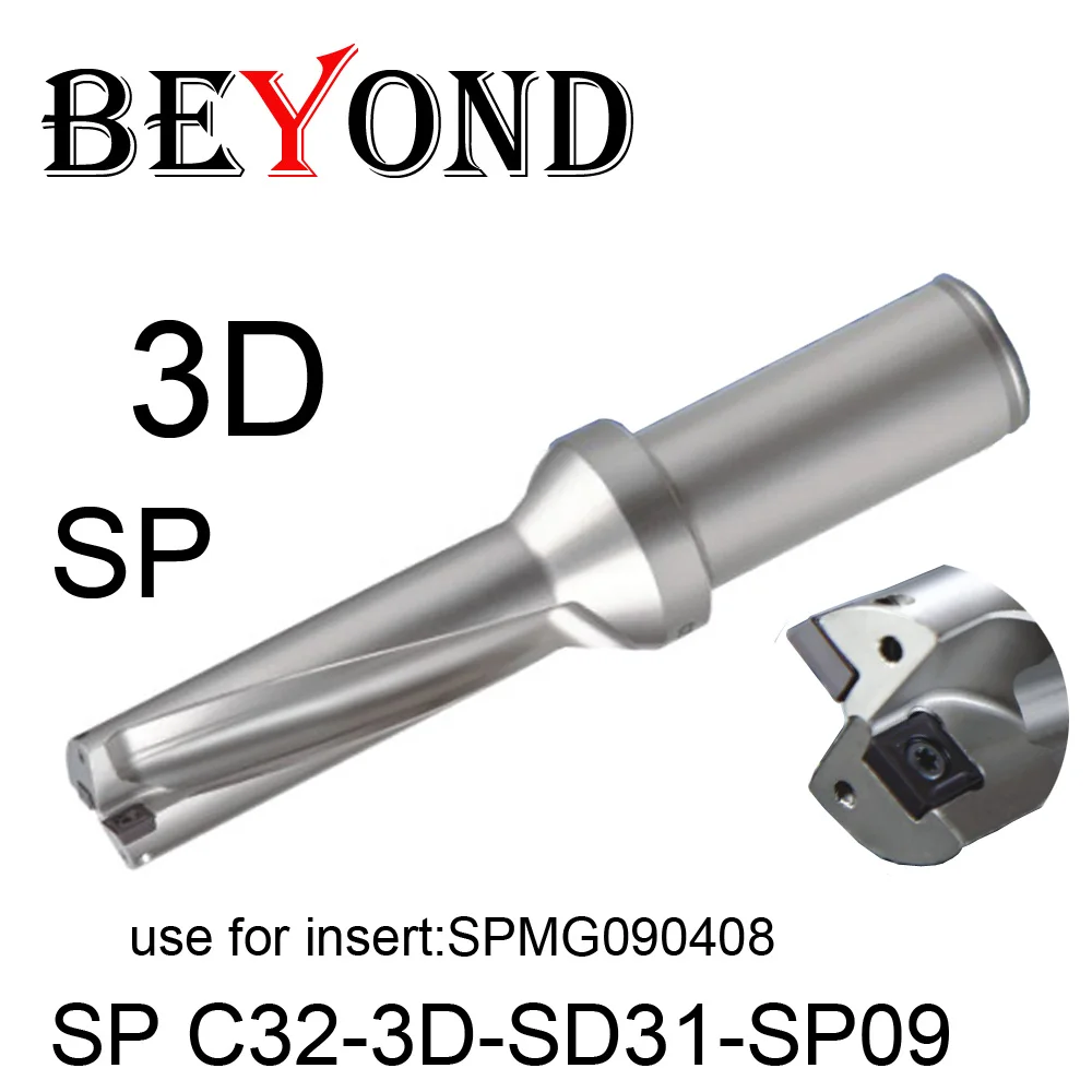 BEYOND Drill 3D 31mm 31.5mm SP C32-3D-SD31-SP09 SD31.5 U Drilling Bit use SPMG SPMG090408 Indexable Carbide Inserts Tools CNC