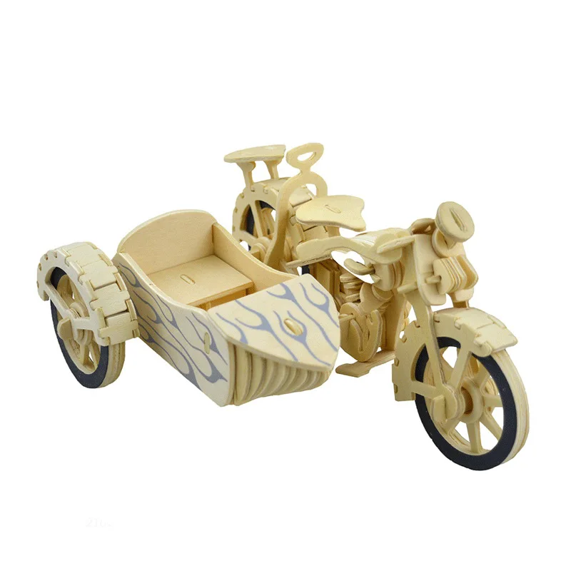 BOHS DIY Деревянные 3D головоломки масштаб трехколесный мотоцикл модель|motorcycle