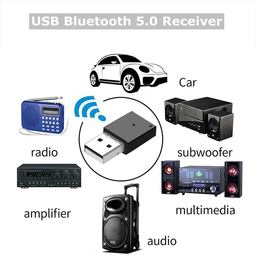 Bluetooth USB-адаптер 5 0 высокоскоростной стабилизатор автомобильный Радио сабвуфер