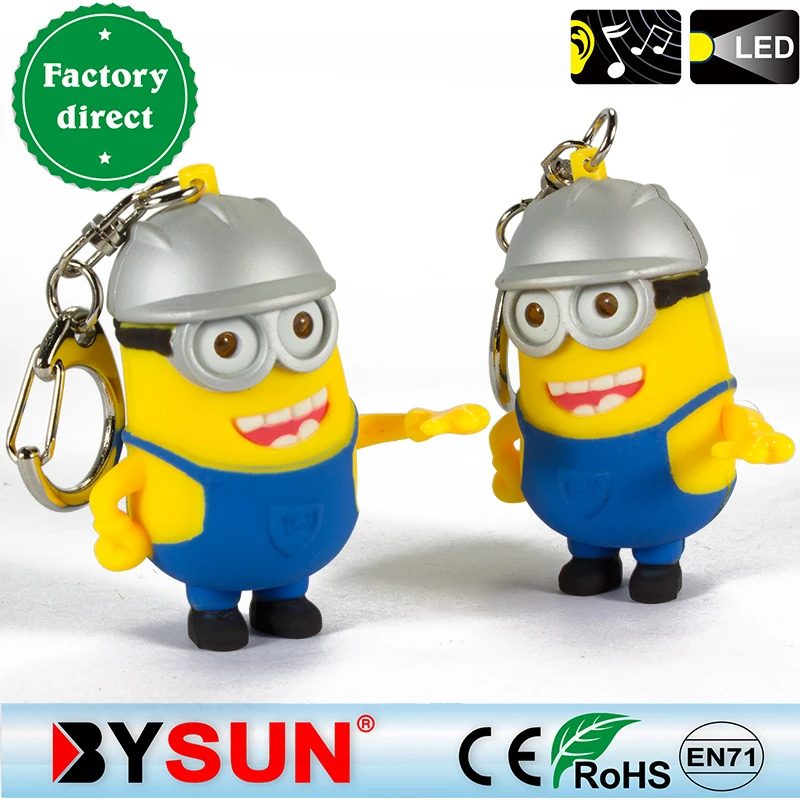 Новое поступление, светодиодный брелок Despicable me 3 для ключей talk minions Absenteeism Despicable me Sound, подарок для влюбленных, 10 шт./партия
