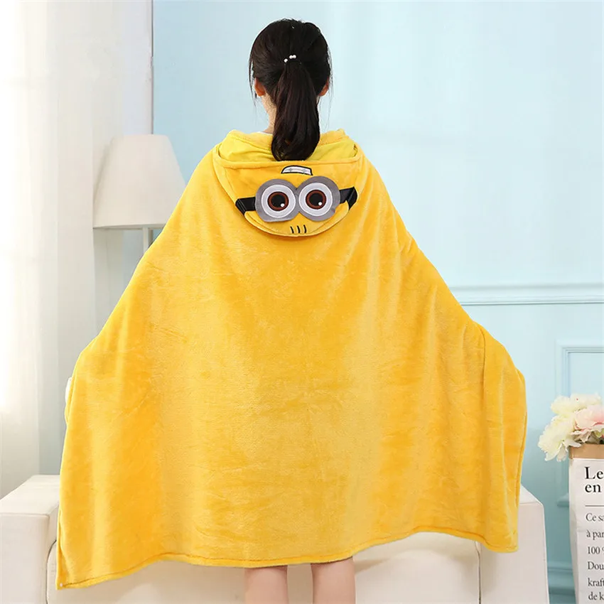 Носимое мультяшное меховое одеяло Totoro Pikachu стежка милое для кровати Коралловое