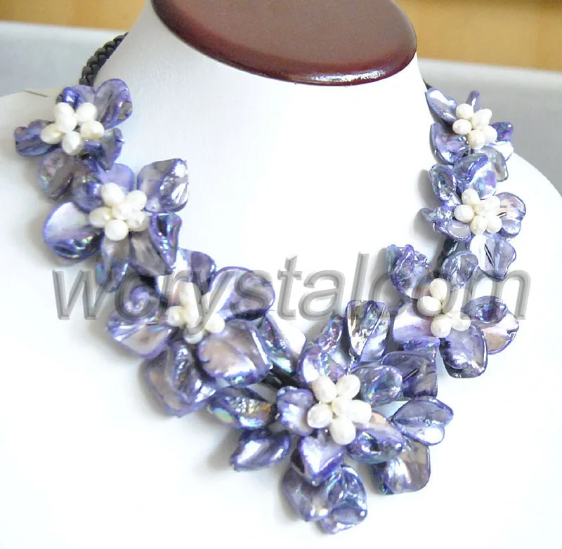 Женское Ожерелье с белым жемчугом семь цветов|bib necklace|necklace necklaceflower necklace |