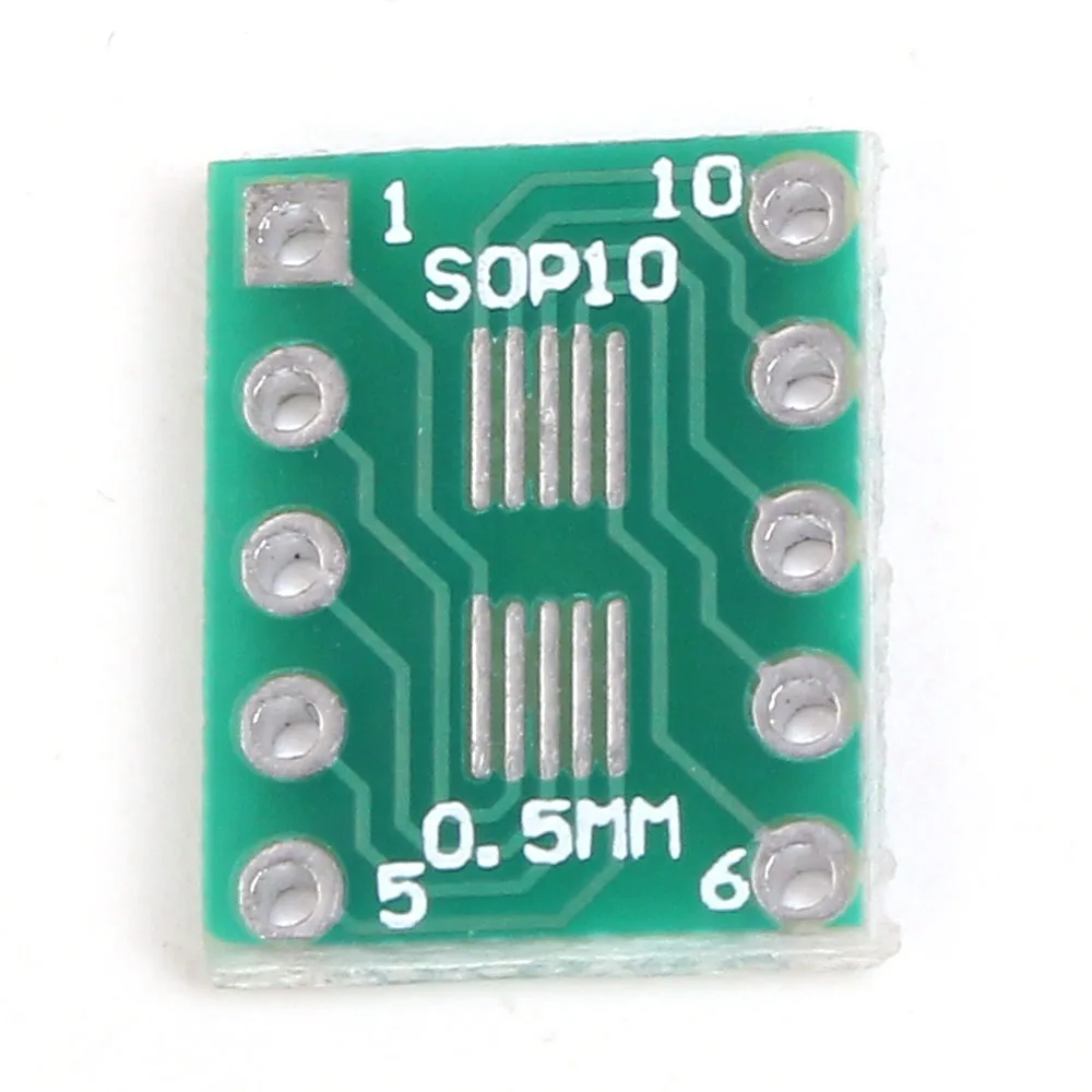 Плата платы Адаптера SMD для DIP преобразователь 100 шт. SOT23 SOP10 MSOP10 Umax SOP23 в DIP10 Pinboard 0 5