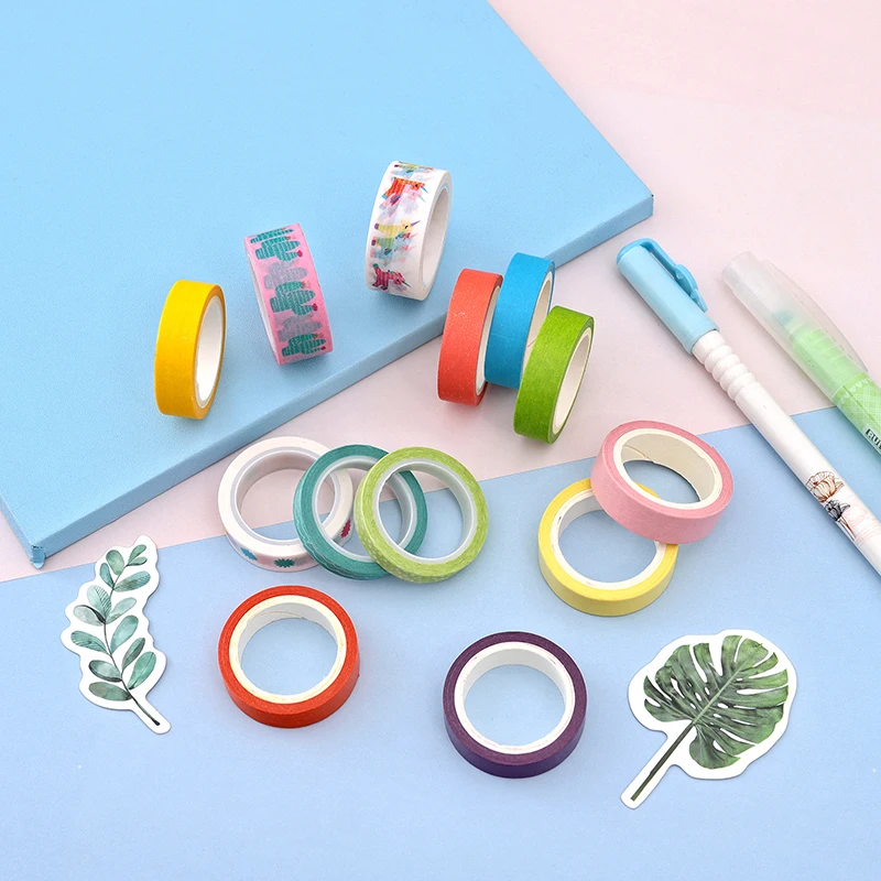 AAGU 19PCS/Set 5m Colorful Rainbow Washi Tape Set Christmas Japanese Scrapbooking Adhesive Masking Lot | Канцтовары для офиса и