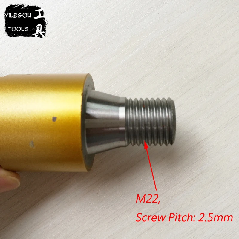 Алмазный адаптер для дрели m22. Выходное расстояние резьбы вала алмазной 8 467 мм.