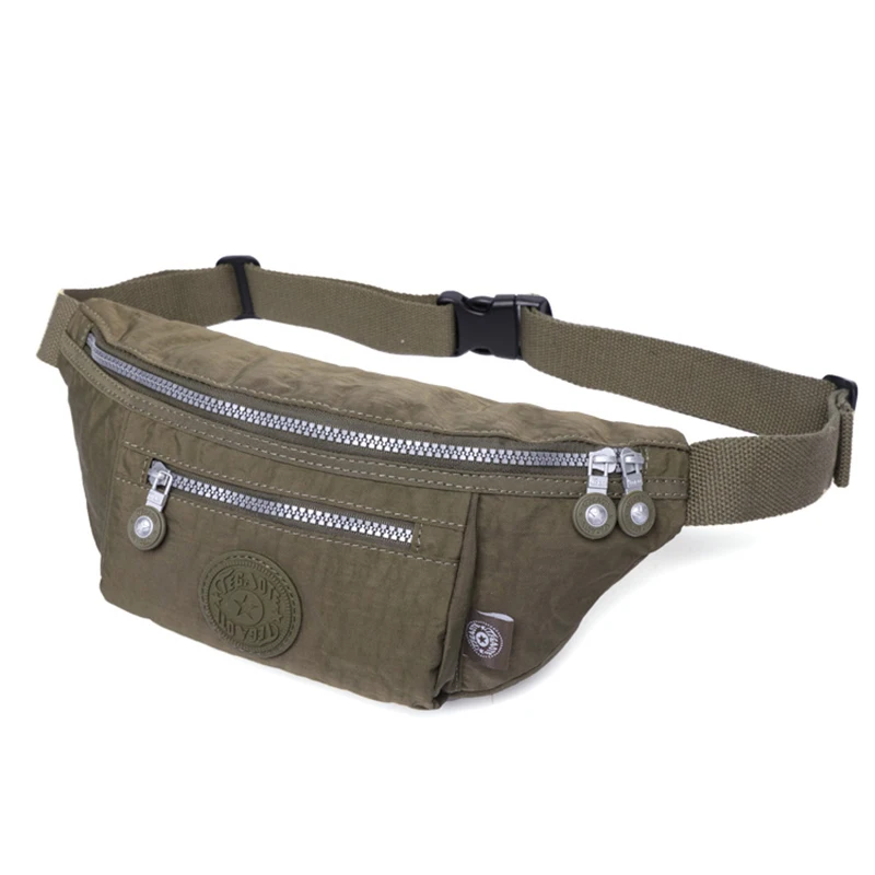 Arm Green TEGAOTE модные Поясные Сумки Водонепроницаемые Мужские поясные сумки Повседневная дорожная поясная сумка портативный ремень для денег нейлоновая Рабочая поясная сумка чехол для телефона - Цвет: Arm Green