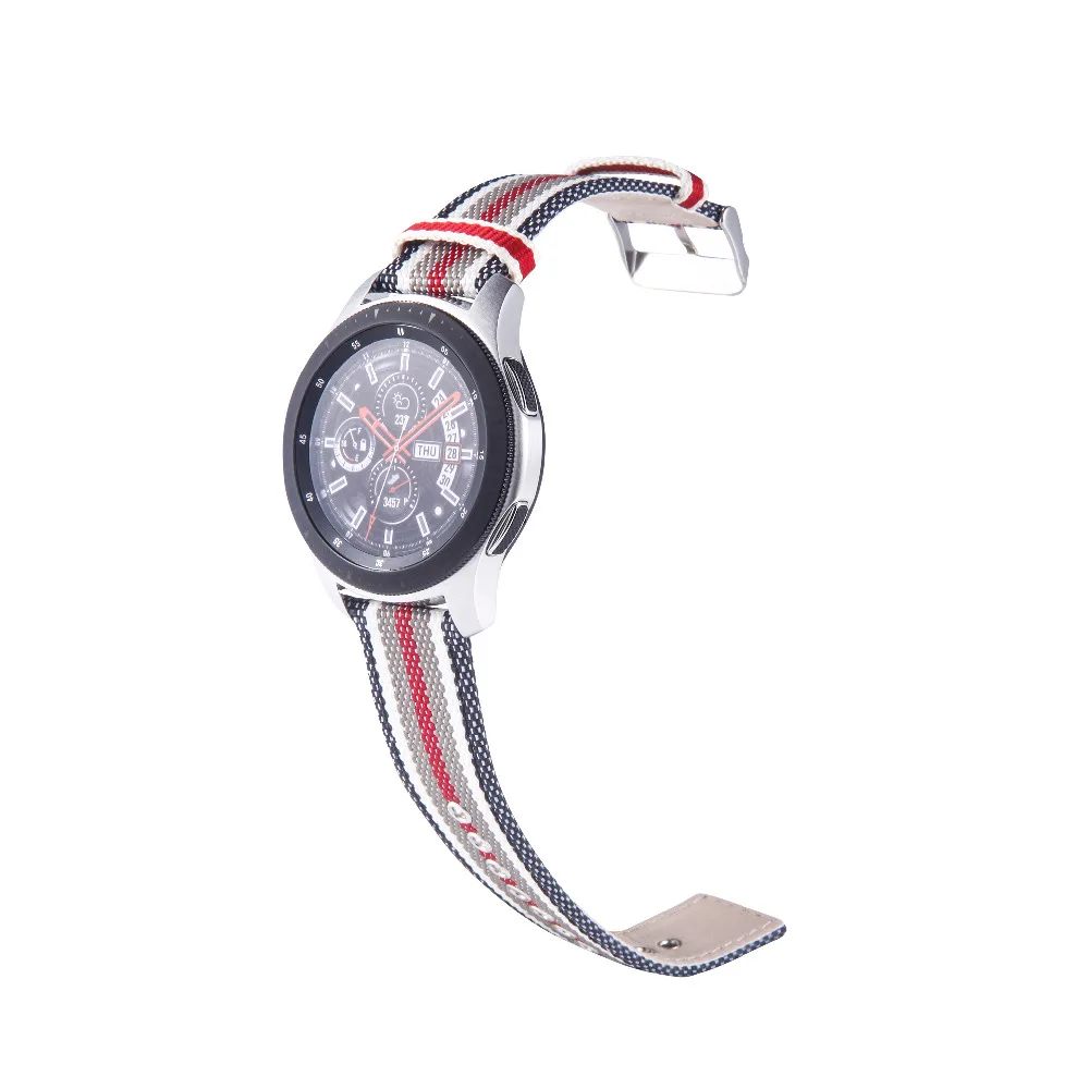 20/22 мм холщовая кожаная Петля Huawei Watch 2 GT для Samsung Gear Sport S2 S3 Galaxy Active 42/46 Huami Amazfit Pebble
