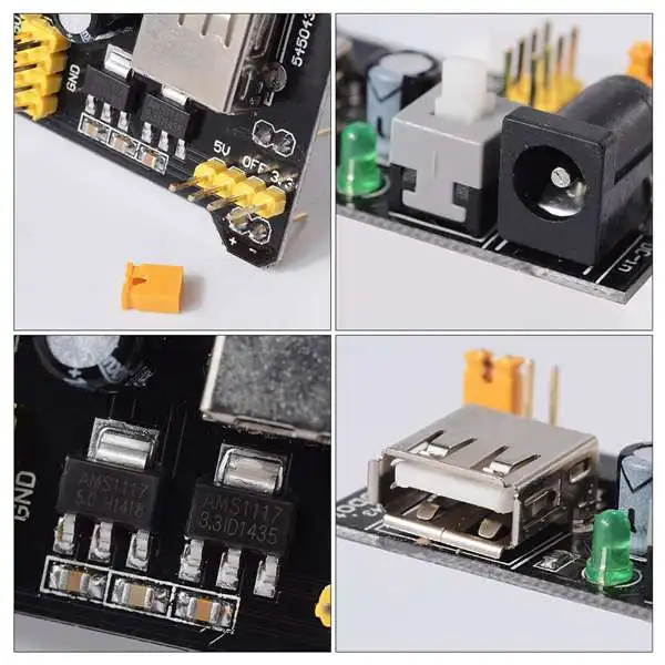 Топ 5 шт. 3 В макет Питание модуль адаптер для пайки MB102 Arduino Макет|Адаптеры AC/DC| |