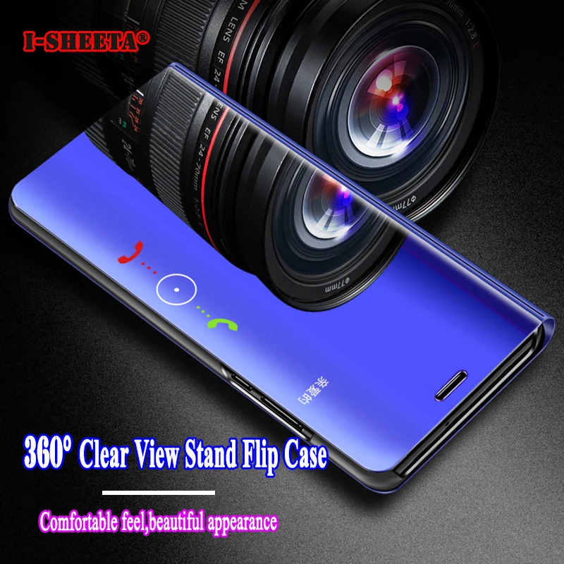 Чехол для Huawei P20 P30 Pro Lite P8 P9 2017 с прозрачным зеркальным покрытием и полной защитой