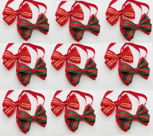 100 шт./лот рождественские праздничные галстуки-бабочки для собак милые Галстуки