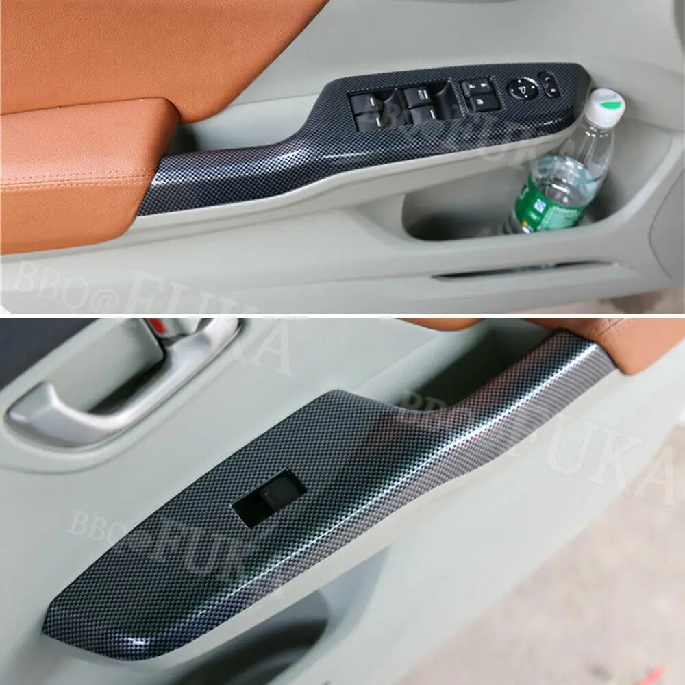 Carbon Fiber Style Car Window Lift Switch Panel Cover Trim For Honda Civic 9th 2012-2014 | Автомобили и мотоциклы