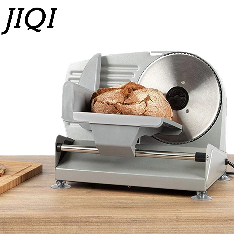 JIQI 110 В/220 В электрическая мясорубка, рулон баранины, резак замороженной говядины, машина для нарезки овощей из ягненка, измельчитель из нержавеющей стали