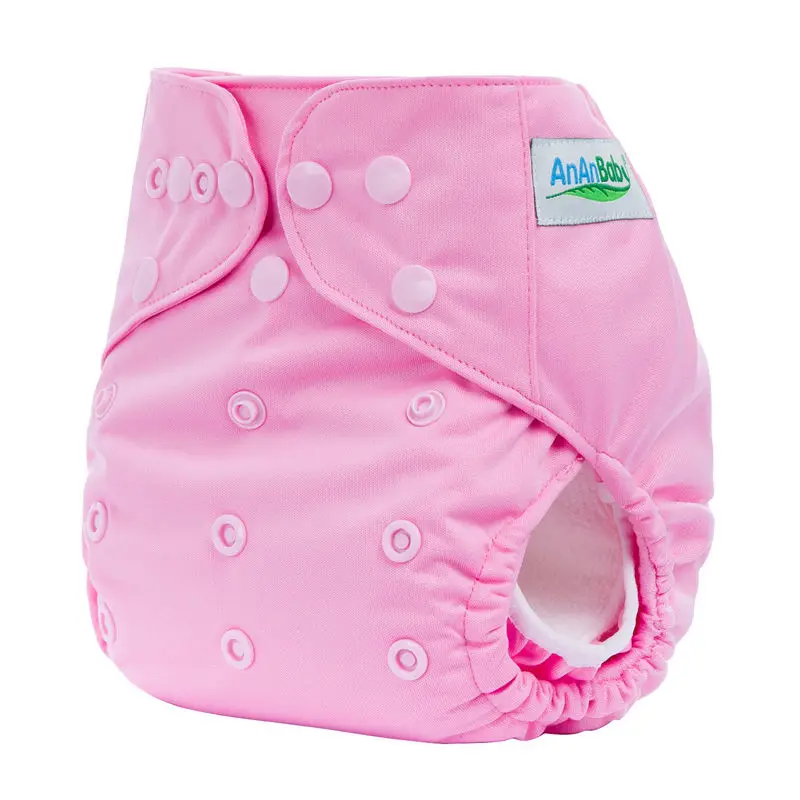 Ananbaby Baby Nappy Couche Lavable Waterproof Breathable PUL &amp Knitting Washable One Size Adjustable Cloth Diaper Cover HA017 | Мать и