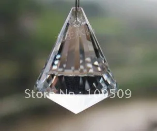 Бесплатная доставка 40 мм прозрачный хрустальный двухконусный шар для подвесок