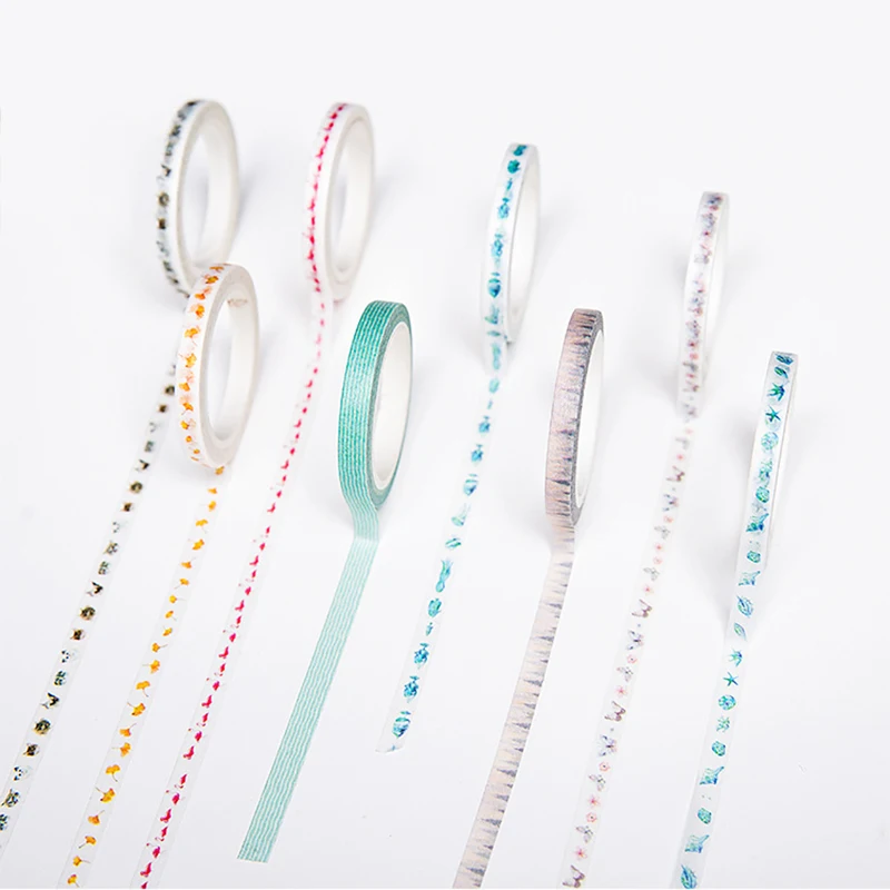DIY Милая кавайная мультяшная 5 мм тонкая васи лента Симпатичные листья животные