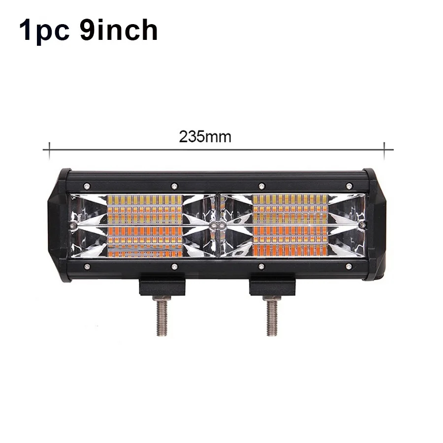 9pc 9inch Z& L стробоскопический светодиодный светильник для автомобиля 4X4 4WD UTV TRUCK SUV PICKUP Янтарный Белый индикатор ночного вождения противотуманный предупреждающий головной светильник - Цвет: 9pc 9inch