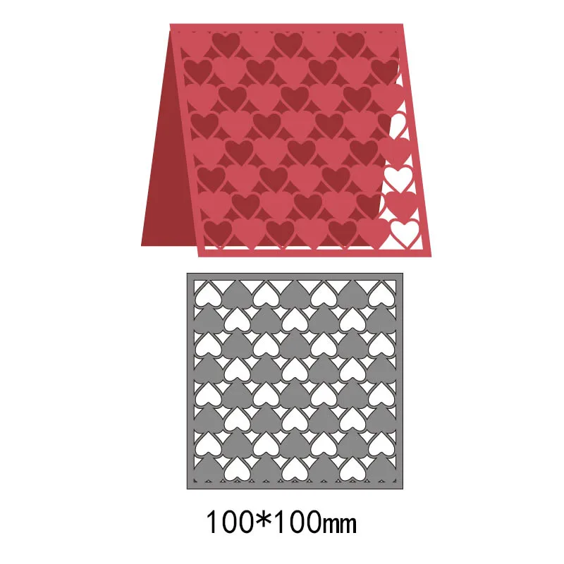 Цветочная рамка в форме сердца металлическая высечка полый трафарет для