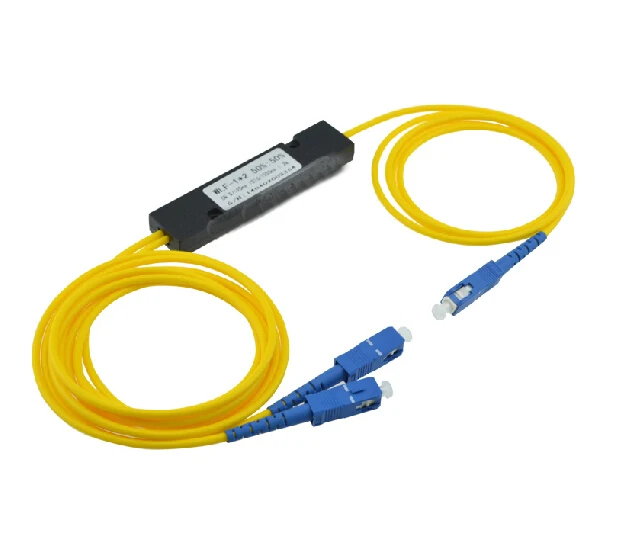 1X2 волоконно-оптический сплиттер с SC/UPC соединитель муфта FTTH PLC SC FBT Оптическое