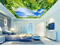 custom photo 3d ceiling murals wallpaper home decor painting cloud leaves dove picture 3d wall murals wallpaper for living room
