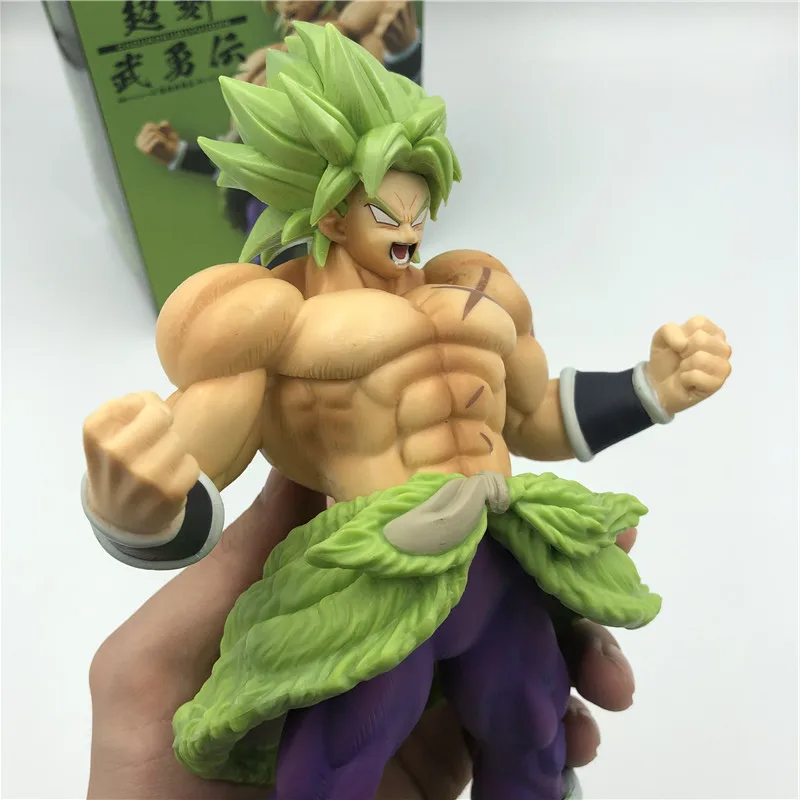Dragon Ball Z Super Broly Movie Ver. Зеленые волосы против Гоку броли Супер Saiyan боевой формы ПВХ Фигурки Модель DBZ 24 см