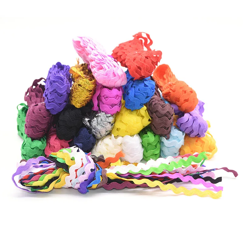 

25m/lot Multicolor Ric Rac Ribbon Zig Zag Lace Trim Ribbon 5mm Gift Wrap Ribbon for Party DIY Decoration Trimming Lace Crafts 7