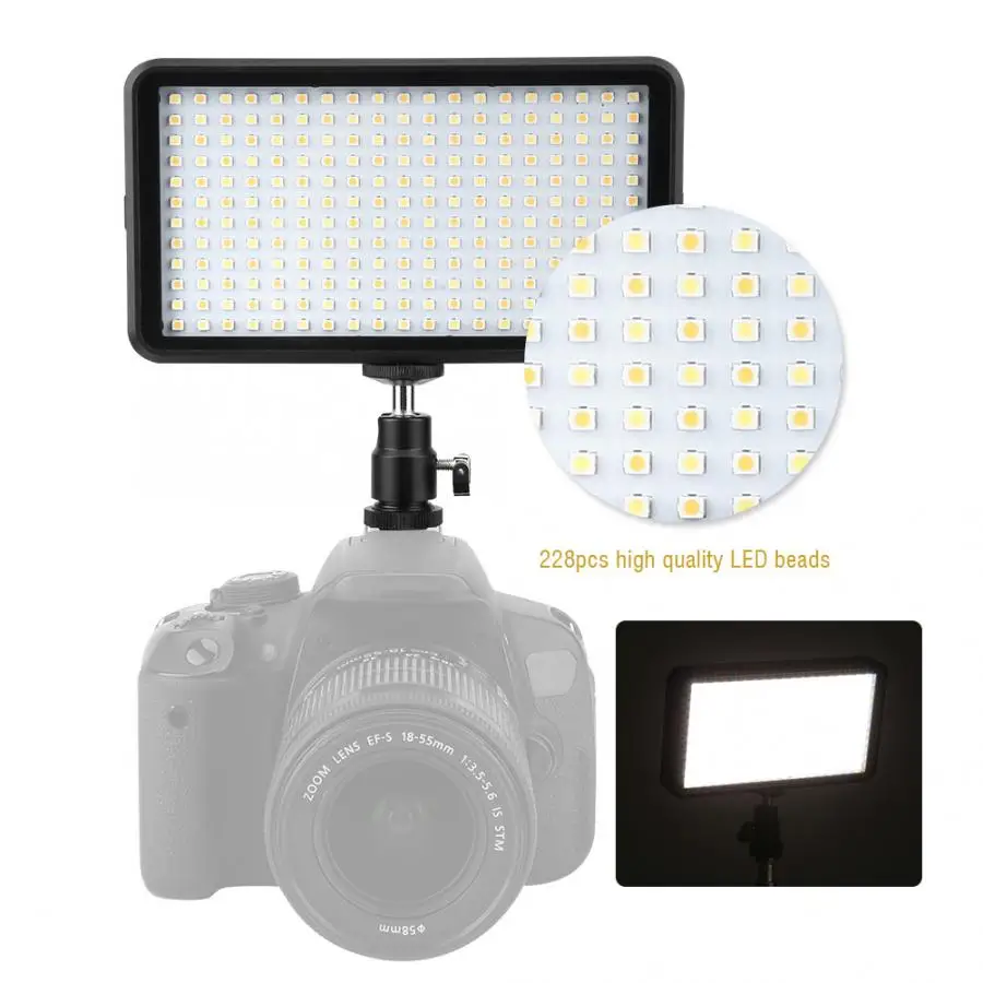 Телефон Свет селфи свет W228 LED Видео 3200-6000K с регулируемой яркостью заполняющий