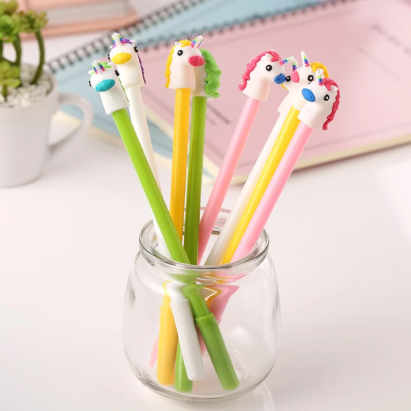 

40 PCS wholesale Cartoon Neutral Pen Signature Pen Student Office gel Pen Writing Tool Black 0.5mm Kawaii School Supplies