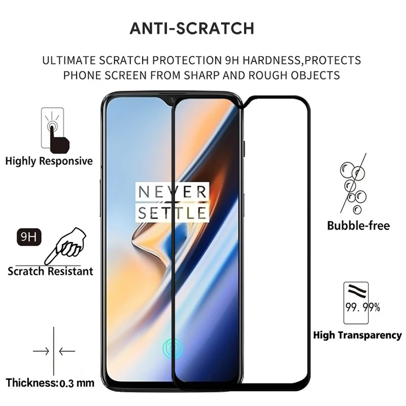 Закаленное стекло для Oneplus 6 T 41 дюймов 9H 2 шт. | Мобильные телефоны и аксессуары