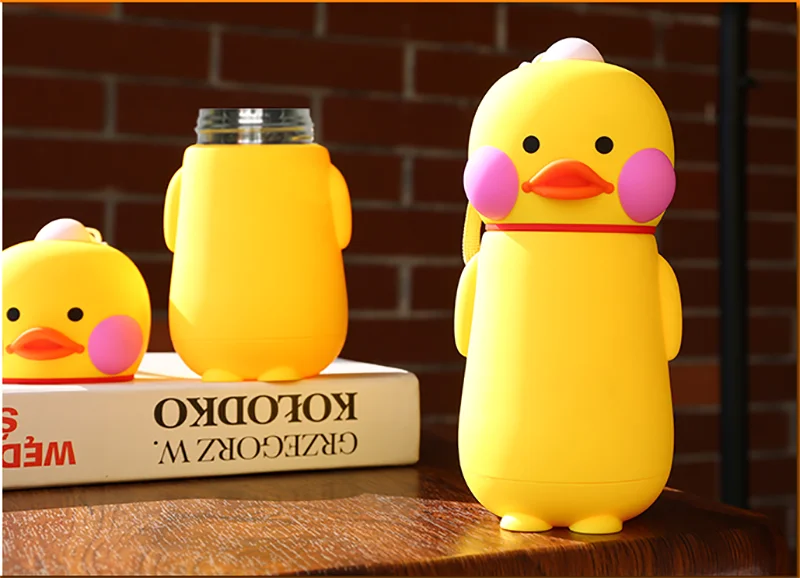 Food Grade Stainless Steel insulated Thermos Duck Portable Thermal Insulated Mug Children Drinking Bottle Nice Gift For student | Дом и сад